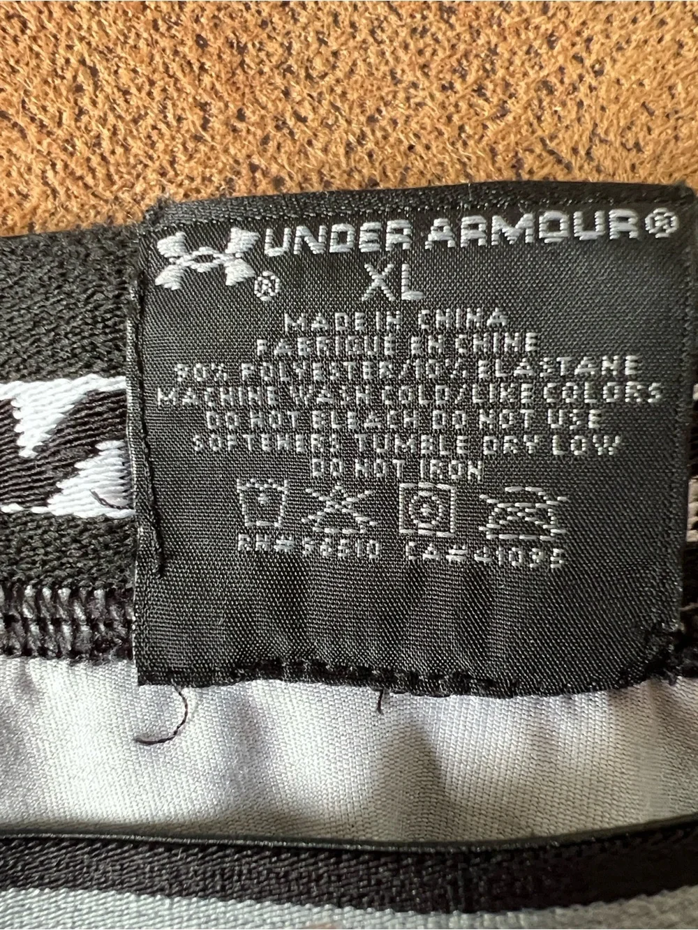 NWOT Under Armour Black Boxer Shorts with Red and White Dot Grid XL